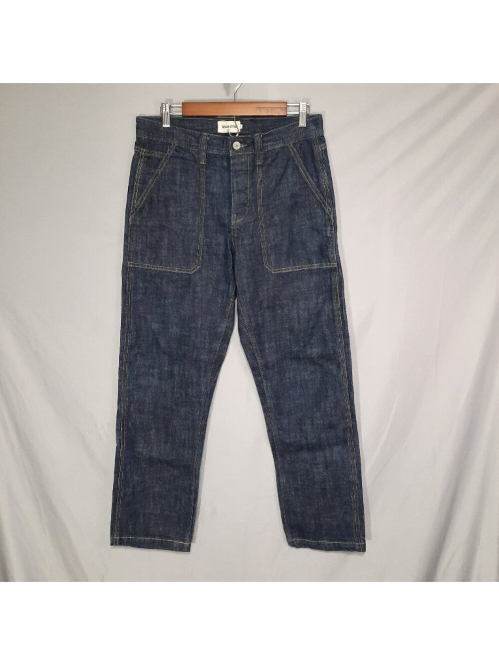 Taylor Stitch Jeans 30x32 Mariner Selvedge Indigo Organic Denim Patch Pockets